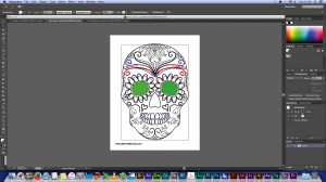 i learned how to use the pen tool and with that knowledge i mapped a skull i found on the internet and used the other tools to edit it. 