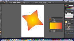 i was learning about the gradient features. It makes different colors into a series of stops along the gradient. 